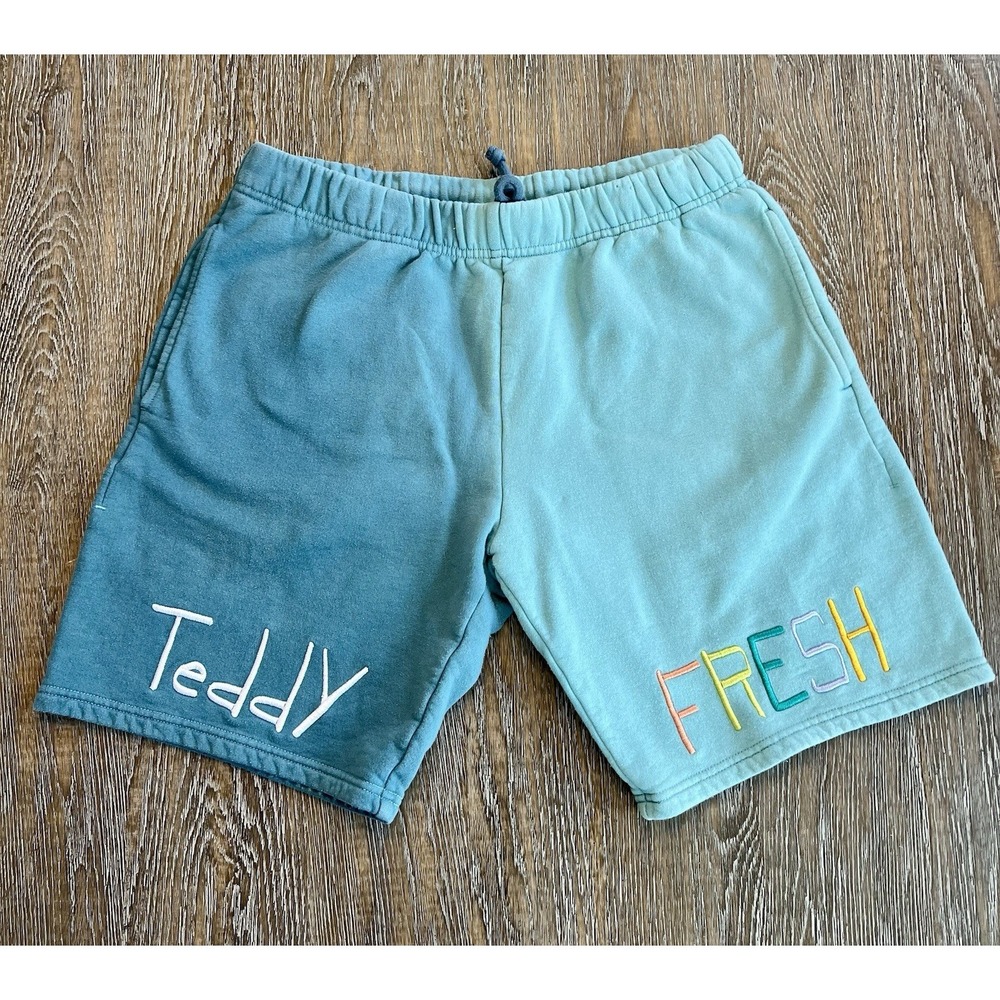 TEDDY FRESH Cotton Sweat Shorts Men's Size S Multicolor Embroidered‎ Logo